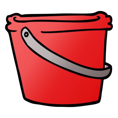 çizgi film doodle kova, vektör çizim