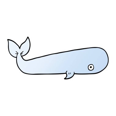 çizgi film doodle deniz balina