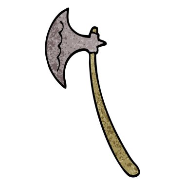 çizgi film doodle Ortaçağ balta