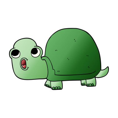 çizgi film doodle şok kaplumbağa