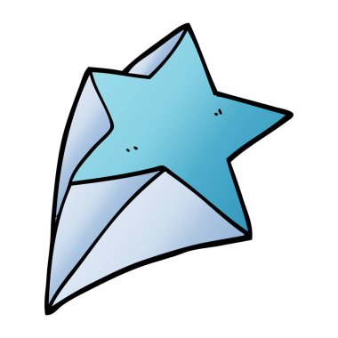 çizgi film yıldız, vektör çizim doodle