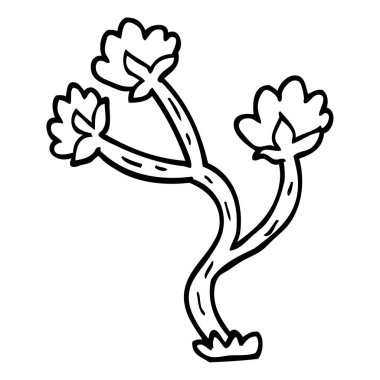 siyah beyaz çizgi film kır çiçeği