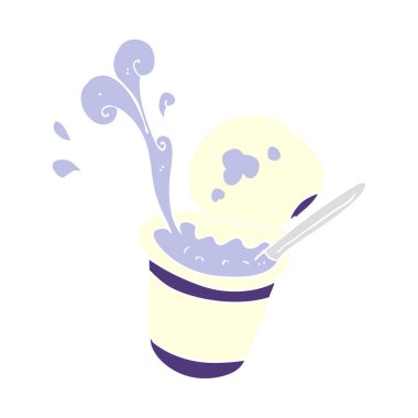 Beyaz arka plan üzerinde izole karton yoğurt