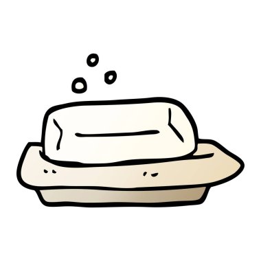 vektör degrade illüstrasyon karikatür sabun ve çanak