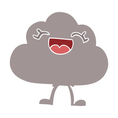 çizgi film doodle mutlu gri bulut