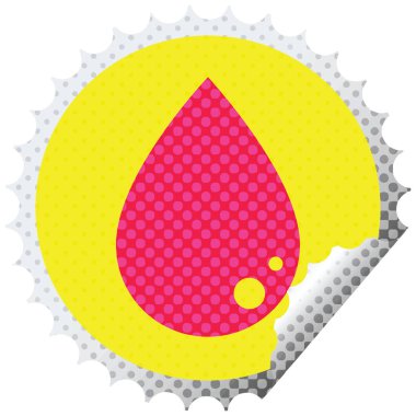 kan açılan grafik vektör dairesel peeling etiket