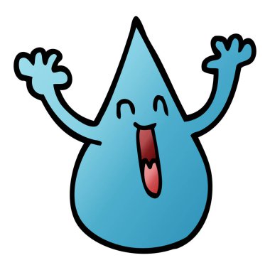 çizgi film doodle yağmur damlası