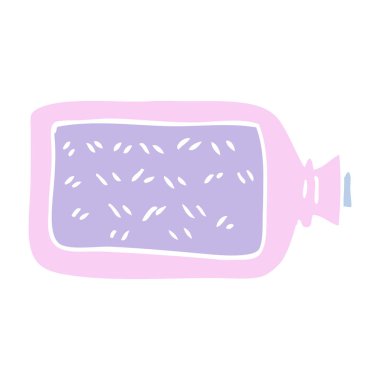 düz renk illüstrasyon karikatür sıcak su şişesi