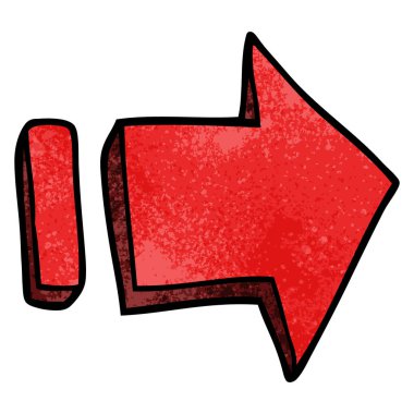 çizgi film doodle işaret eden ok