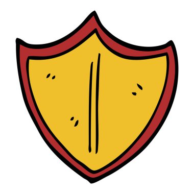 çizgi film doodle eski kalkan