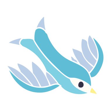 çizgi film doodle swallow dövme