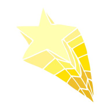 çizgi film doodle kayan yıldız