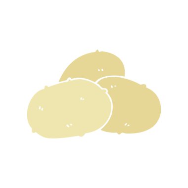 düz renk tarzı çizgi film patates