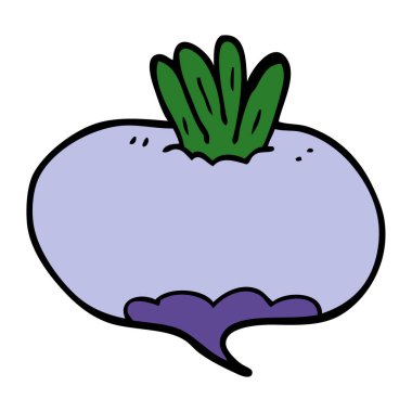 çizgi film doodle şalgam, vektör çizim