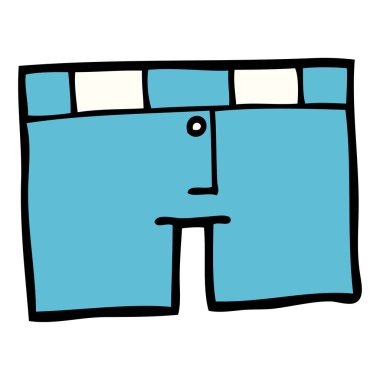 çizgi film doodle iç çamaşırı, vektör çizim