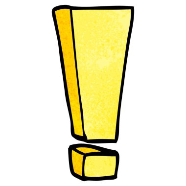 çizgi film doodle ünlem, vektör çizim