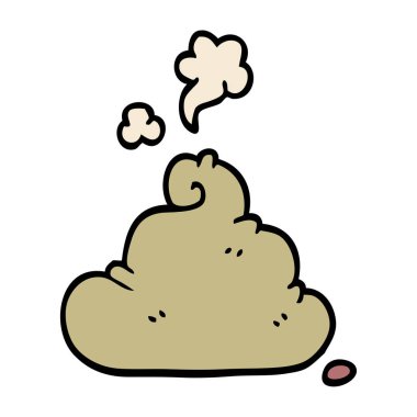 çizgi film doodle kaka, vektör çizim