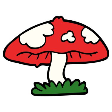 düz renk illüstrasyon mantar 