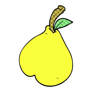 bir armut karikatür doodle