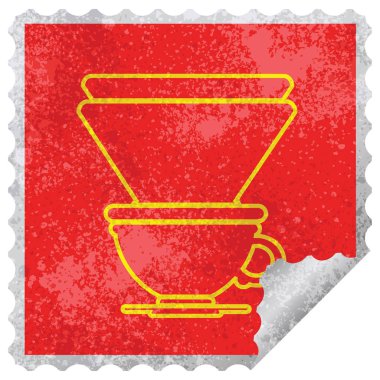 Etiket soyma kahve filtre Kupası Meydanı