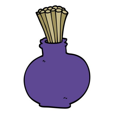 çizgi film doodle kavanoz sopa