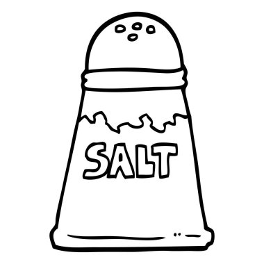 siyah beyaz çizgi film tuz shaker