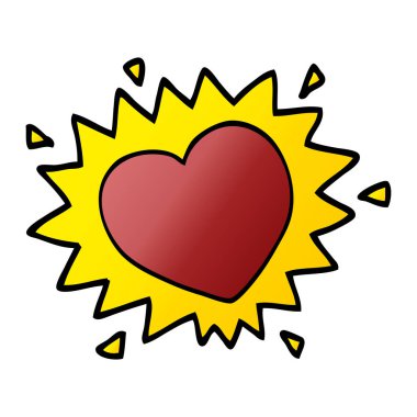 çizgi film doodle aşk kalp