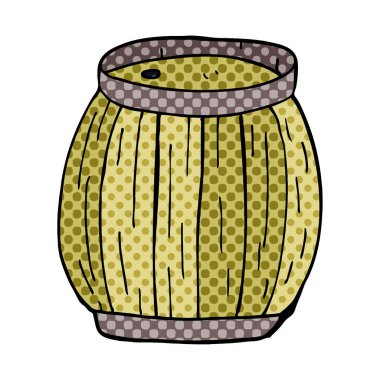 çizgi film doodle bira varil