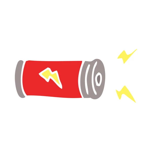 Cartoon Doodle Elektrische Batterie — Stockvektor