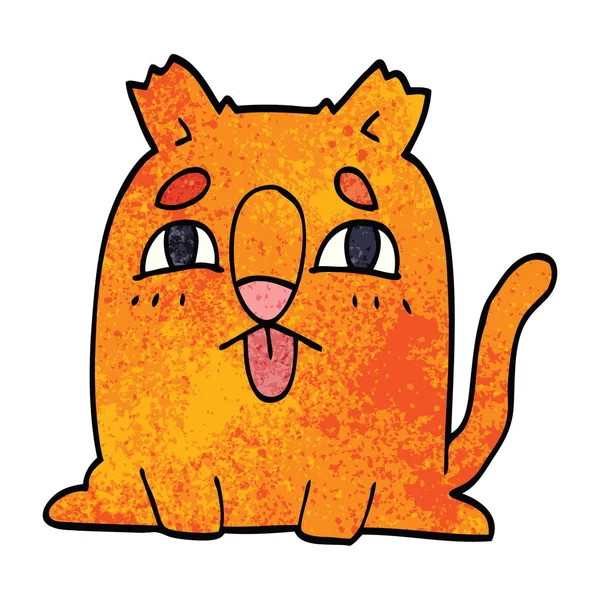 漫画落書き面白い猫 — ストックベクタ