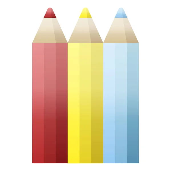 Color Pencils Graphic Vector Illustration Icon — Stock Vector