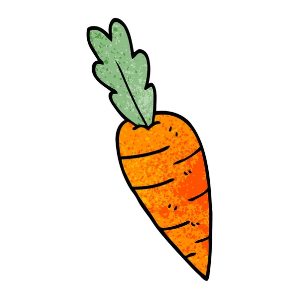 Flat Cartoon Doodle Carrot — Stock Vector