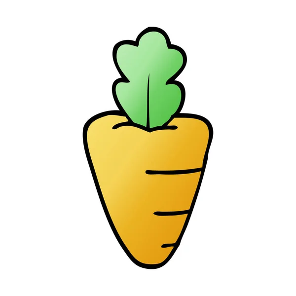 Flat Cartoon Doodle Carrot — Stock Vector