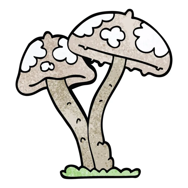 Illustration Couleur Plate Champignon — Image vectorielle