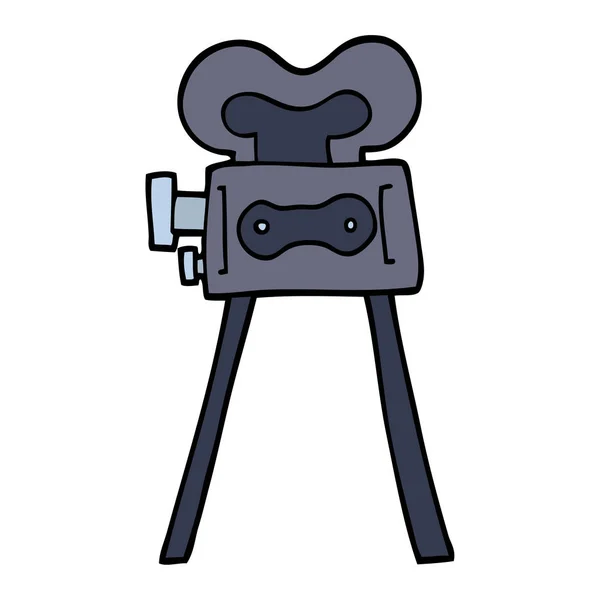 Hand Getrokken Doodle Stijl Cartoon Filmcamera — Stockvector