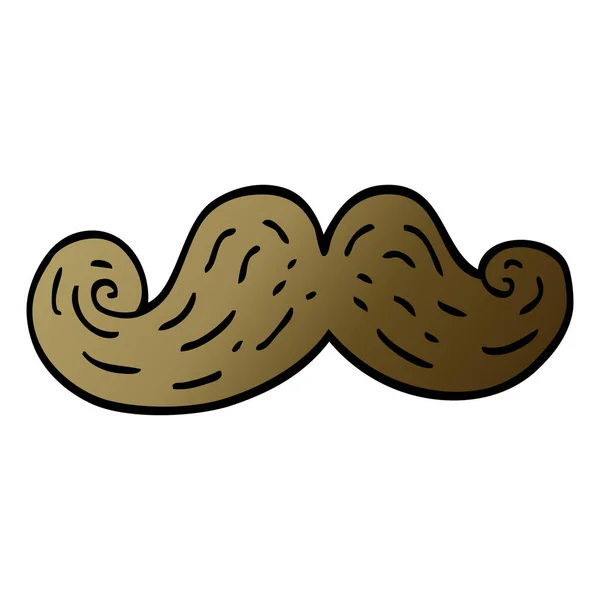 Cartoon Doodle Curly Mustache — Stock Vector