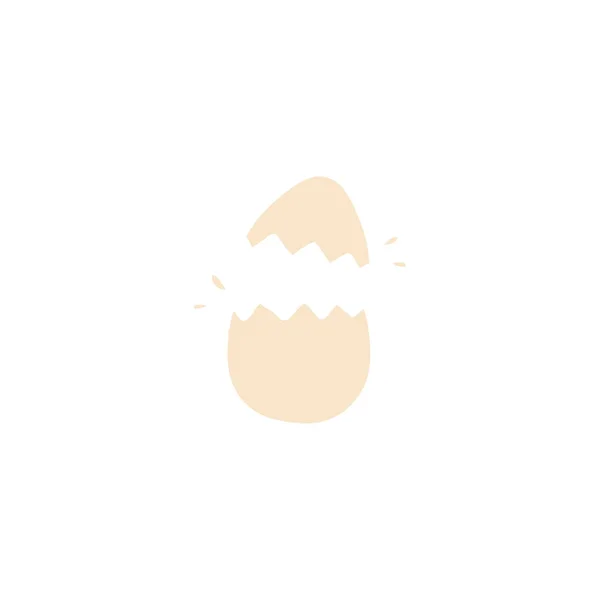 Hatching Egg Flat Color Style Cartoon — Stock Vector