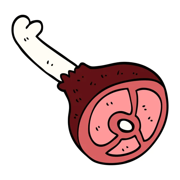 Articulação Carne Doodle Desenhos Animados —  Vetores de Stock