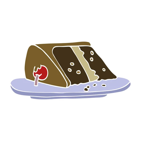 Cartoon Doodle Stück Kuchen — Stockvektor