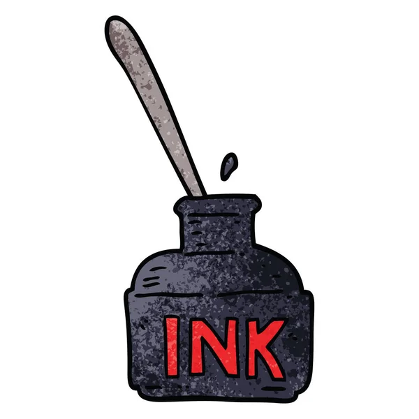 Cartoon Doodle Inktfles — Stockvector