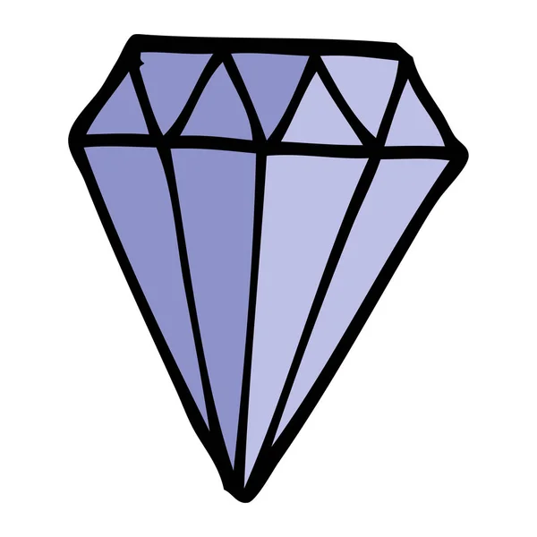 Cartoon Doodle Tattoo Diamant — Stockvektor