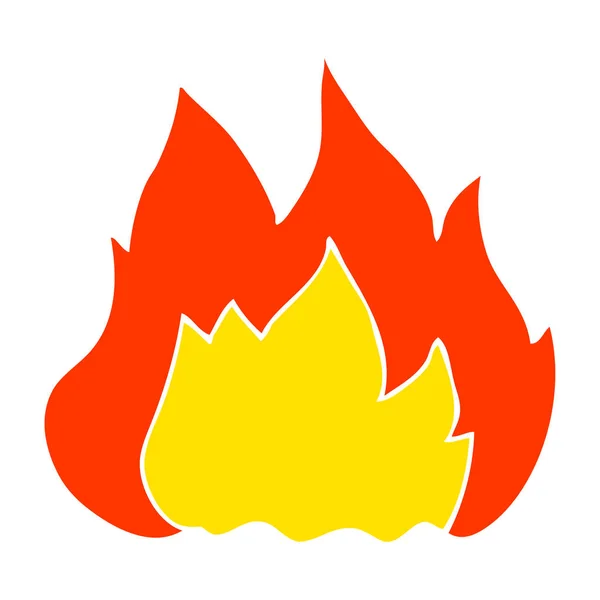 火のフラット カラー イラスト — ストックベクタ