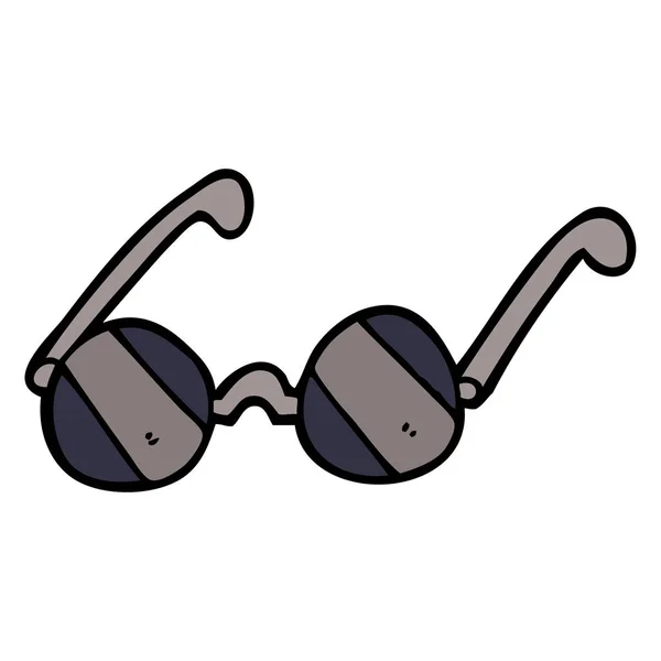 Flache Cartoon Doodle Sonnenbrille — Stockvektor
