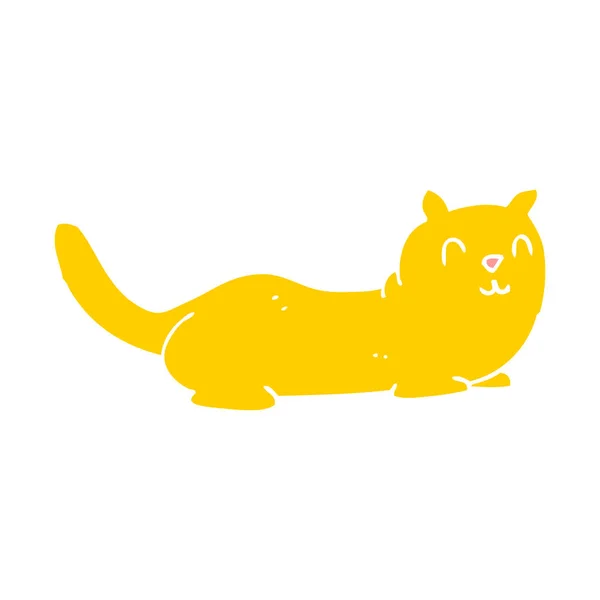 Illustration Couleur Plate Chat — Image vectorielle