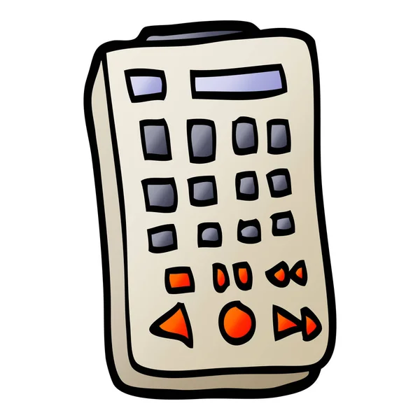 Vector Gradient Illustration Cartoon Remote Control — Stock Vector