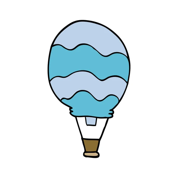 Desenho Animado Doodle Balão Quente — Vetor de Stock