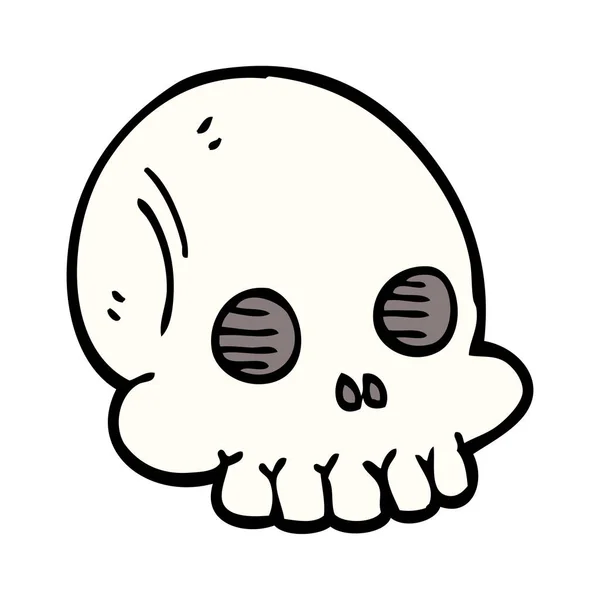 Cartoon Doodle Halloween Lebka — Stockový vektor