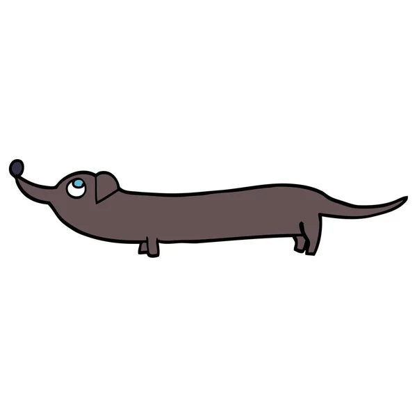 Χέρι Συρμένο Doodle Στυλ Καρτούν Είδος Γερμανικού Κυνηγετικού Σκύλου — Διανυσματικό Αρχείο