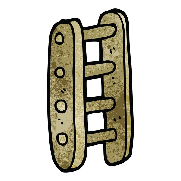 Cartoon Doodle Hoog Ladder — Stockvector