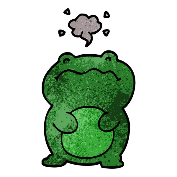 Αστείο Καρτούν Doodle Βάτραχος — Διανυσματικό Αρχείο